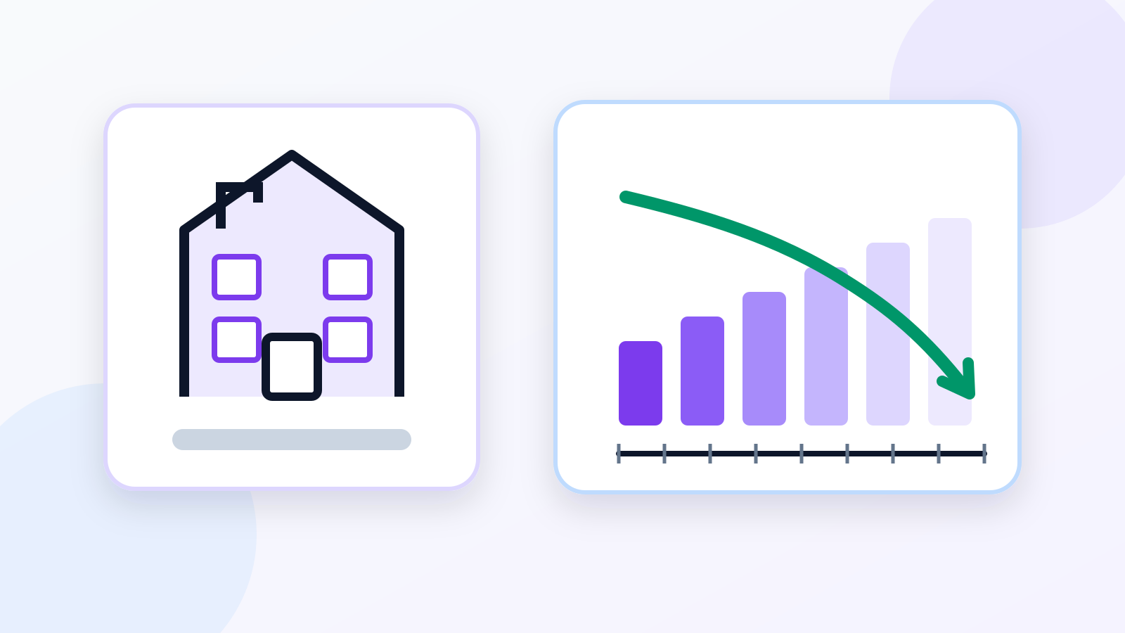 Illustration of a rental building and its depreciation timeline